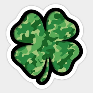 St Patrick's Day Camo Green Shamrock Lucky You Original Sticker